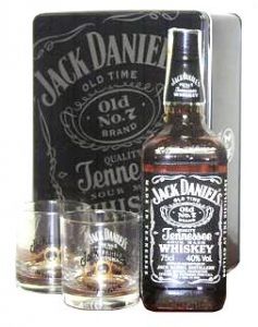Jack Daniel's, with 2 glasses in box / Джек Дэниэлс, с 2 стаканами в п/у